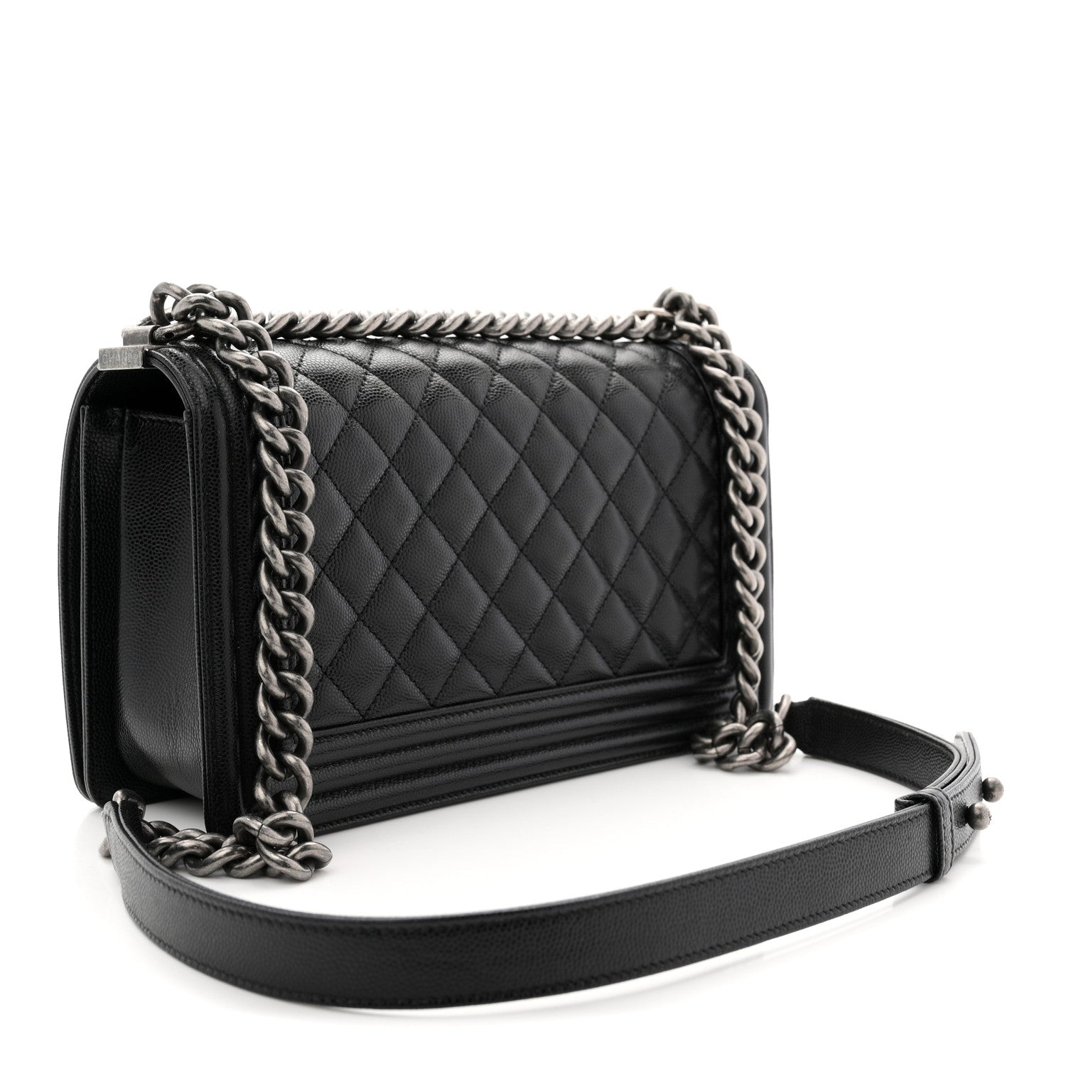 Chanel Caviar Quilted Medium Boy Flap Black 3 of 10