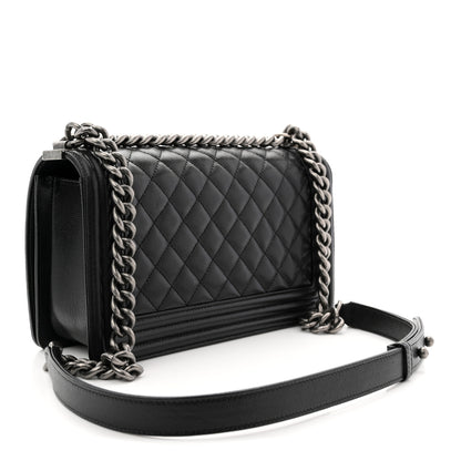 Chanel Caviar Quilted Medium Boy Flap Black 3 of 10
