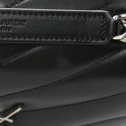 Saint Laurent Calfskin Y Quilted Monogram Small Loulou Chain Satchel Black 12 of 12