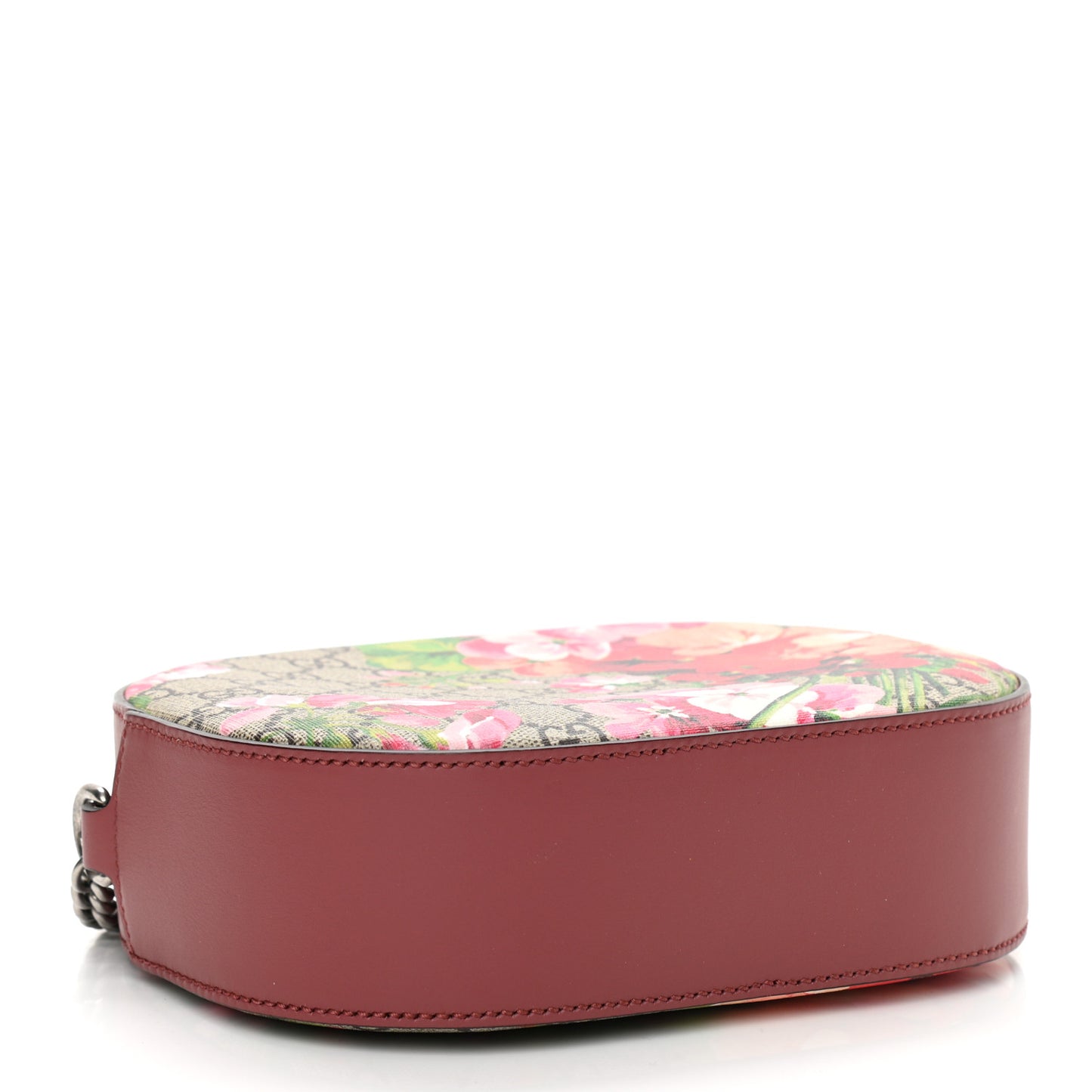 GG Supreme Monogram Blooms Mini Chain Shoulder Bag Beige Multicolor Dry Rose
