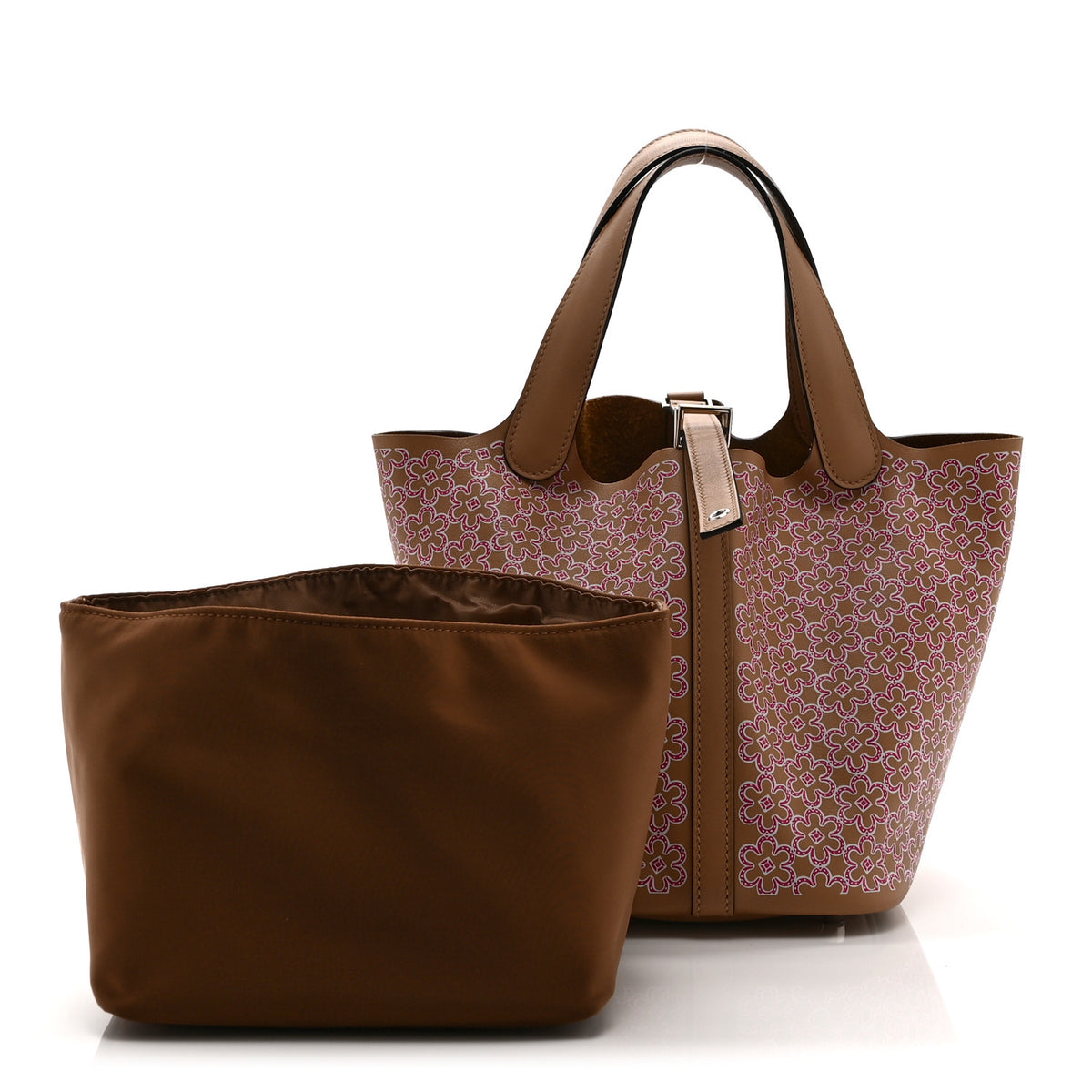 Hermes Swift Lucky Daisy Picotin Lock 18 PM Chai Rose White 3 of 13