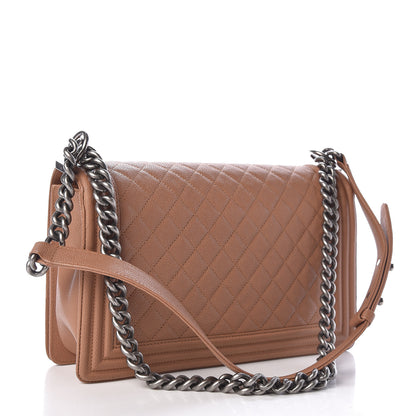 Chanel Caviar Quilted New Medium Boy Flap Dark Beige 3 of 10