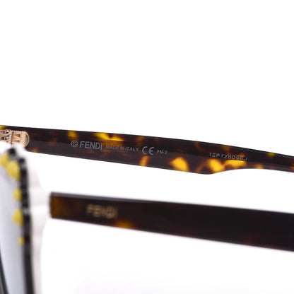 Fendi Studded Can Eye Sunglasses FF 0260/S Havana White 5 of 7