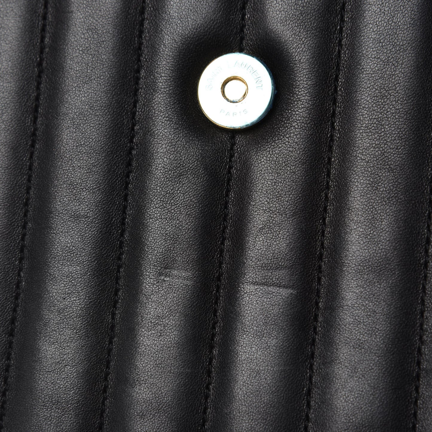 Lambskin Matelasse Monogram Large Vicky Chain Bag Black