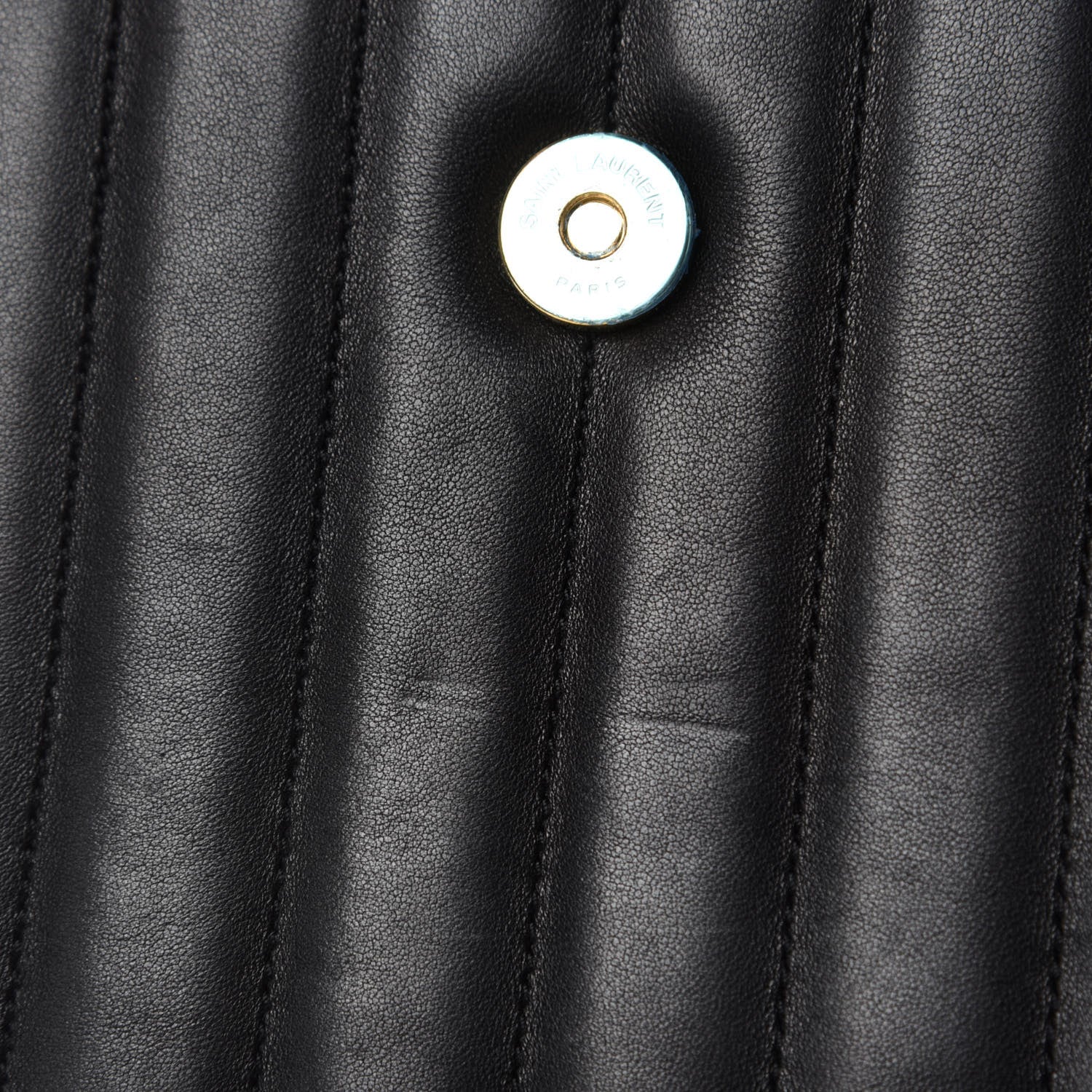 Saint Laurent Lambskin Matelasse Monogram Large Vicky Chain Bag Black 8 of 12