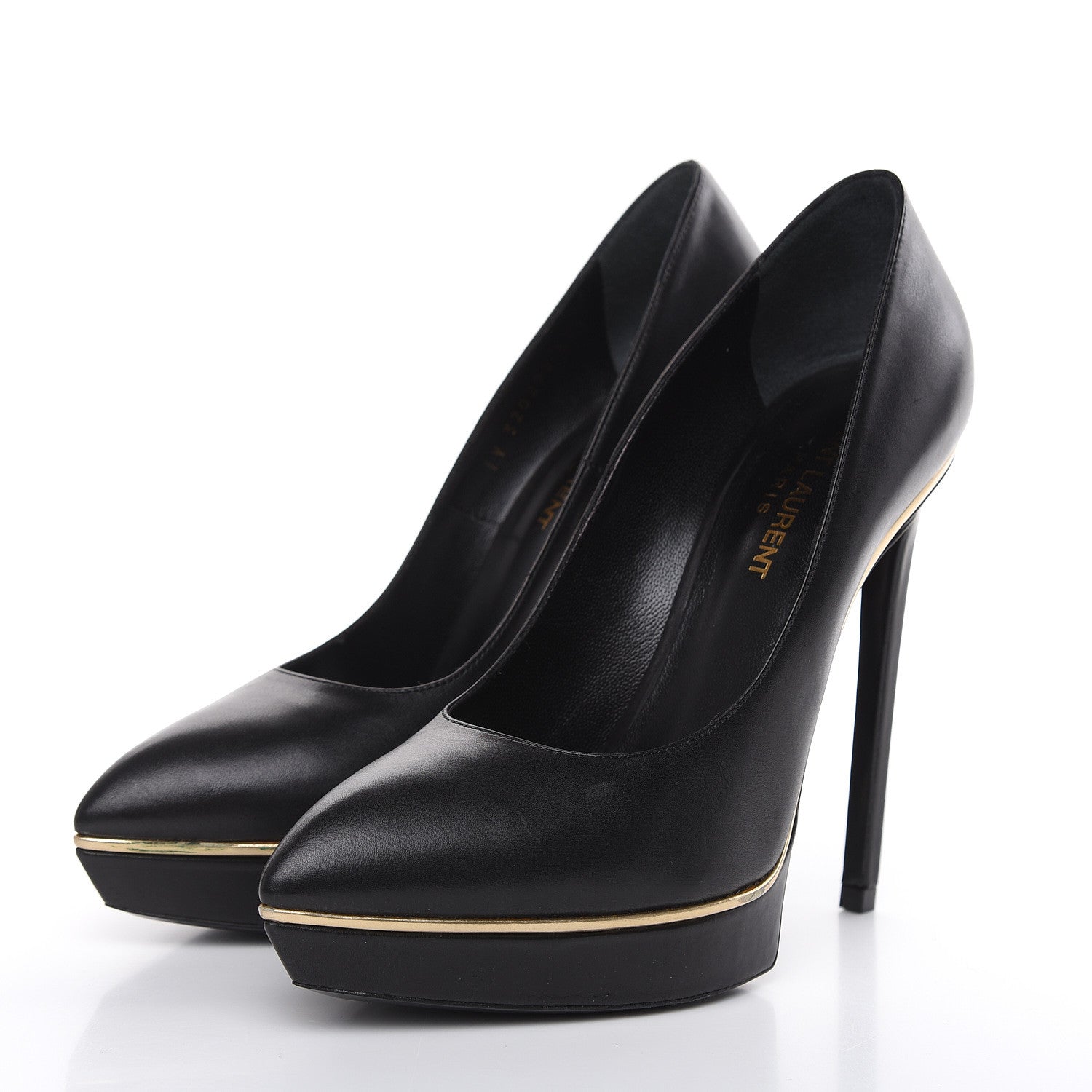 Saint Laurent Calfskin Classic Janis Pumps 37.5 Black 3 of 12