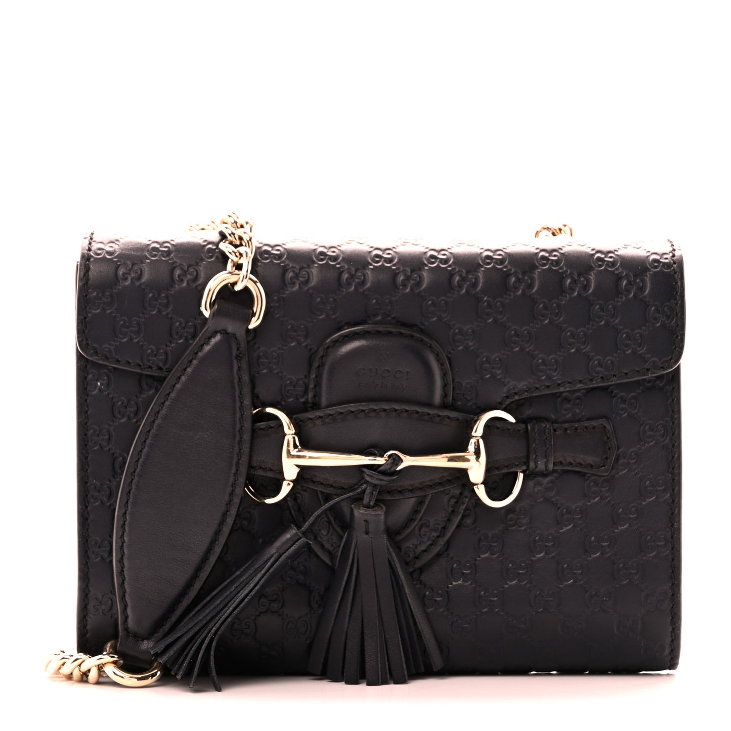 Microguccissima Mini Emily Chain Shoulder Bag Blue