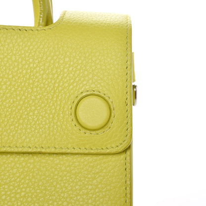Christian Dior Grained Calfskin Mini Diorever Flap Yellow 9 of 12