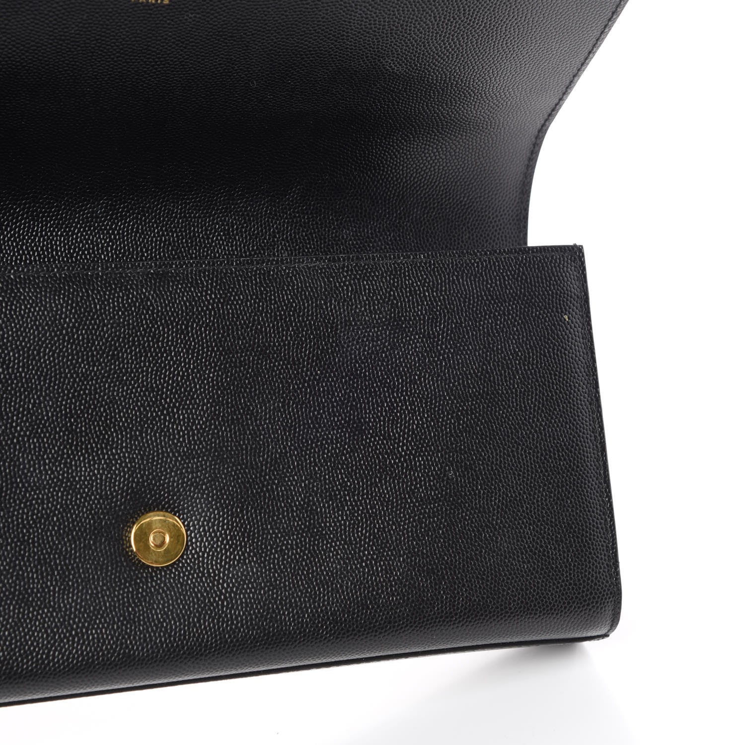 Saint Laurent Grain De Poudre Monogram Cassandre Clutch Black 12 of 13