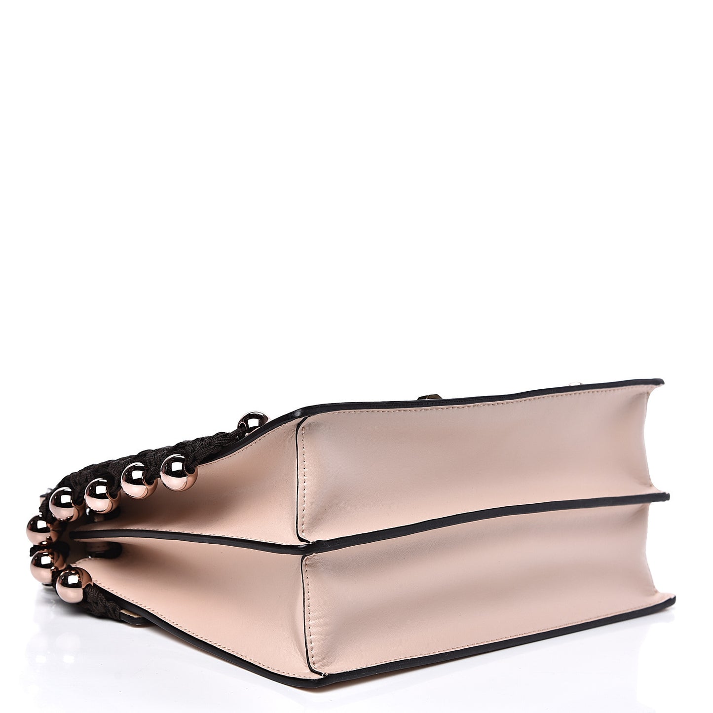 Vitello Liberty Ribbon Pearl Lace Up Kan I Shoulder Bag Plaster