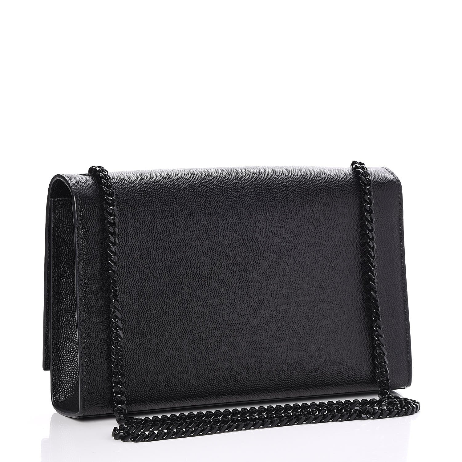Saint Laurent Grain De Poudre Medium Classic Monogram Kate Satchel Black 3 of 7