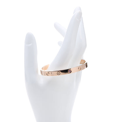 Cartier 18K Pink Gold Pink Sapphire LOVE Cuff Bracelet 17 2 of 6