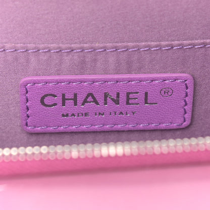 Chanel Patent Quilted Small Pocket Box Camera Case Purple 6 of 13