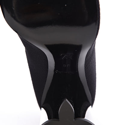 Louis Vuitton Stretch Fabric LV Black Heart Sock Ankle Boots 38 Black 7 of 8