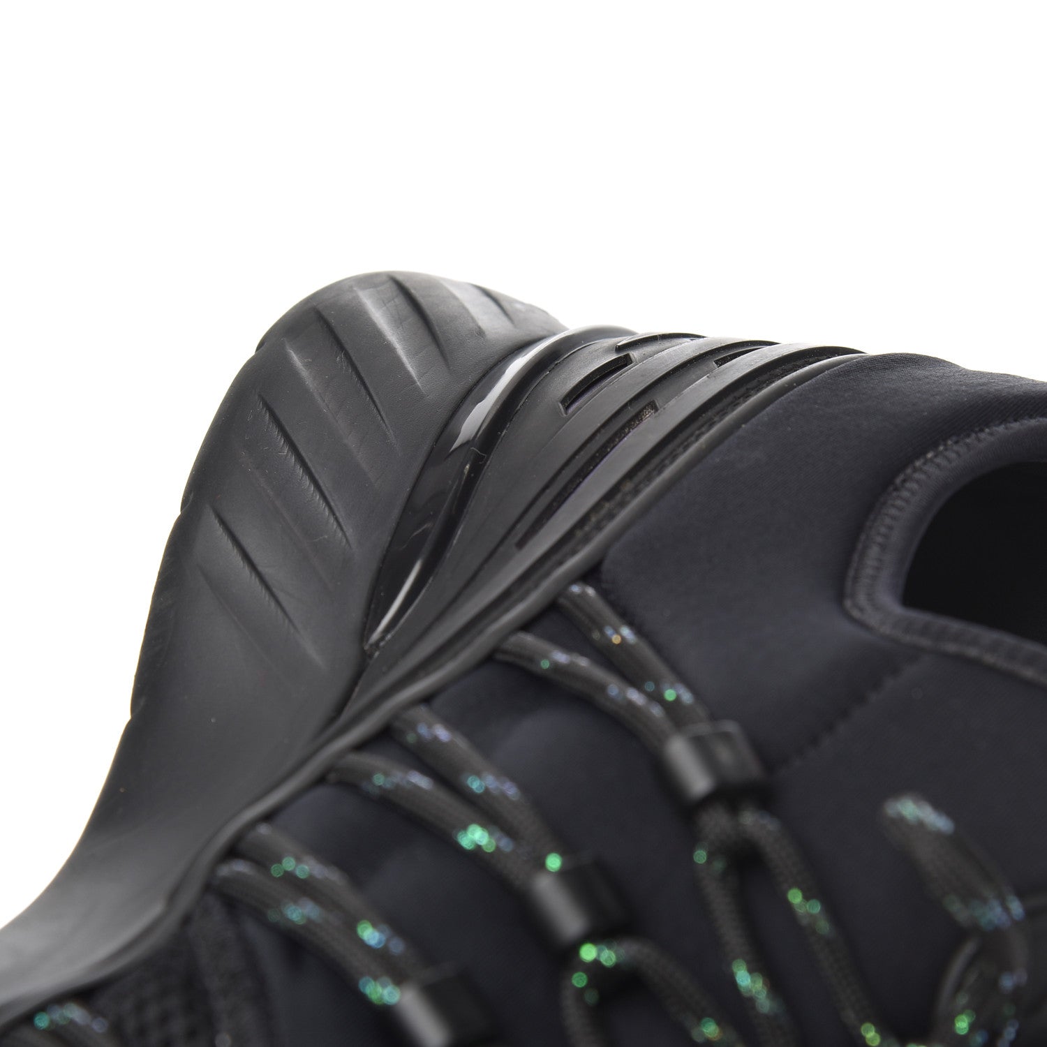 Louis Vuitton Neoprene Mesh Rubber Fastlane Low Sneakers 7.5 Black 14 of 15