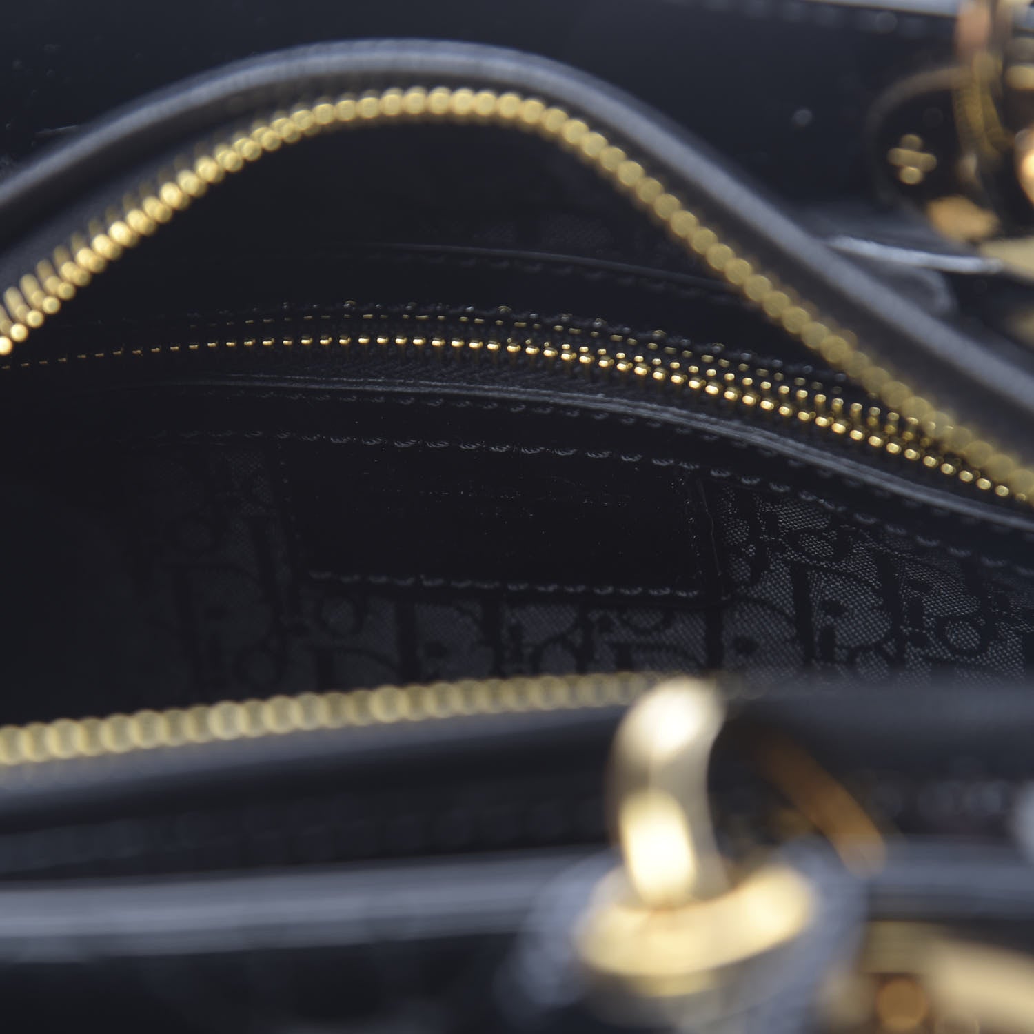 Christian Dior Patent Cannage Medium Lady Dior Black 7 of 11