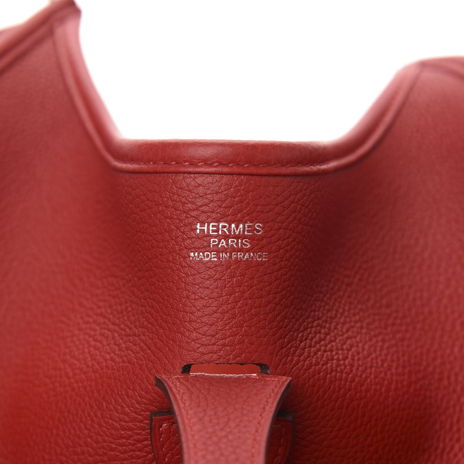 Hermes Taurillon Clemence Evelyne III PM Rouge Piment 6 of 11