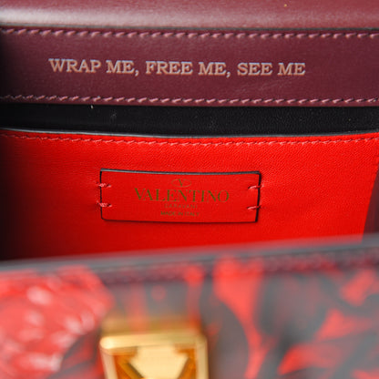 Valentino Garavani X UNDERCOVER Smooth Calfskin Rose Print Small VSling Shoulder Bag Rubin 5 of 12