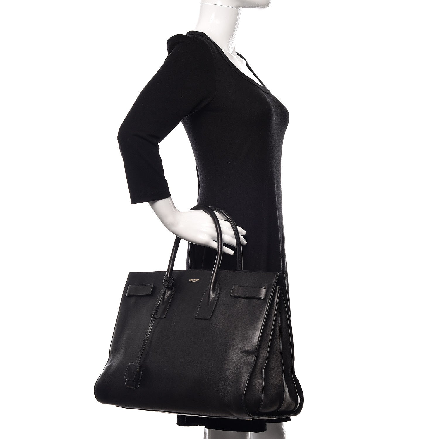 Saint Laurent Calfskin Large Sac De Jour Carryall Black 2 of 21