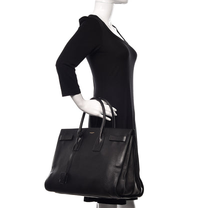 Saint Laurent Calfskin Large Sac De Jour Carryall Black 2 of 21