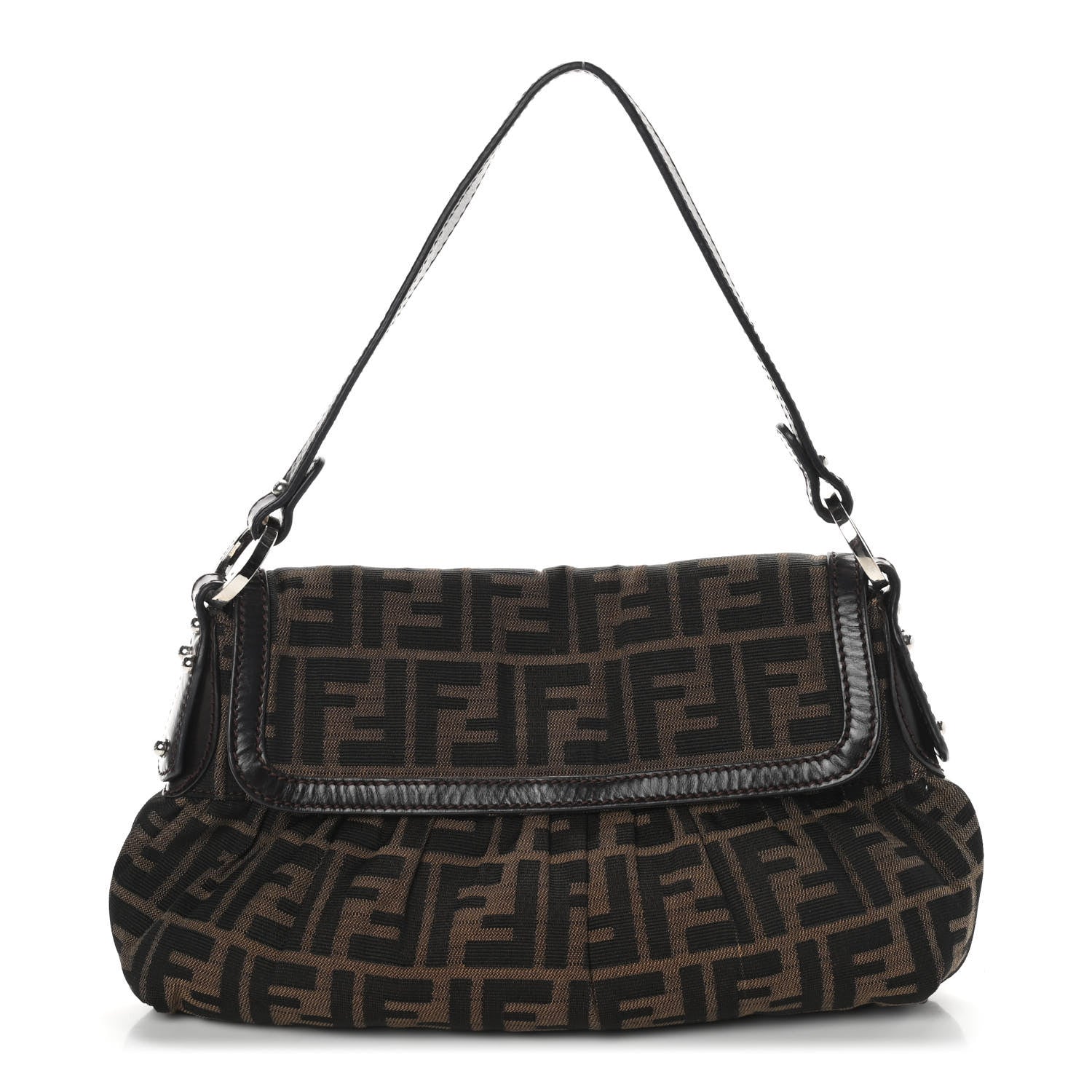 Fendi Zucca Small Chef Shoulder Bag Tobacco 1 of 9