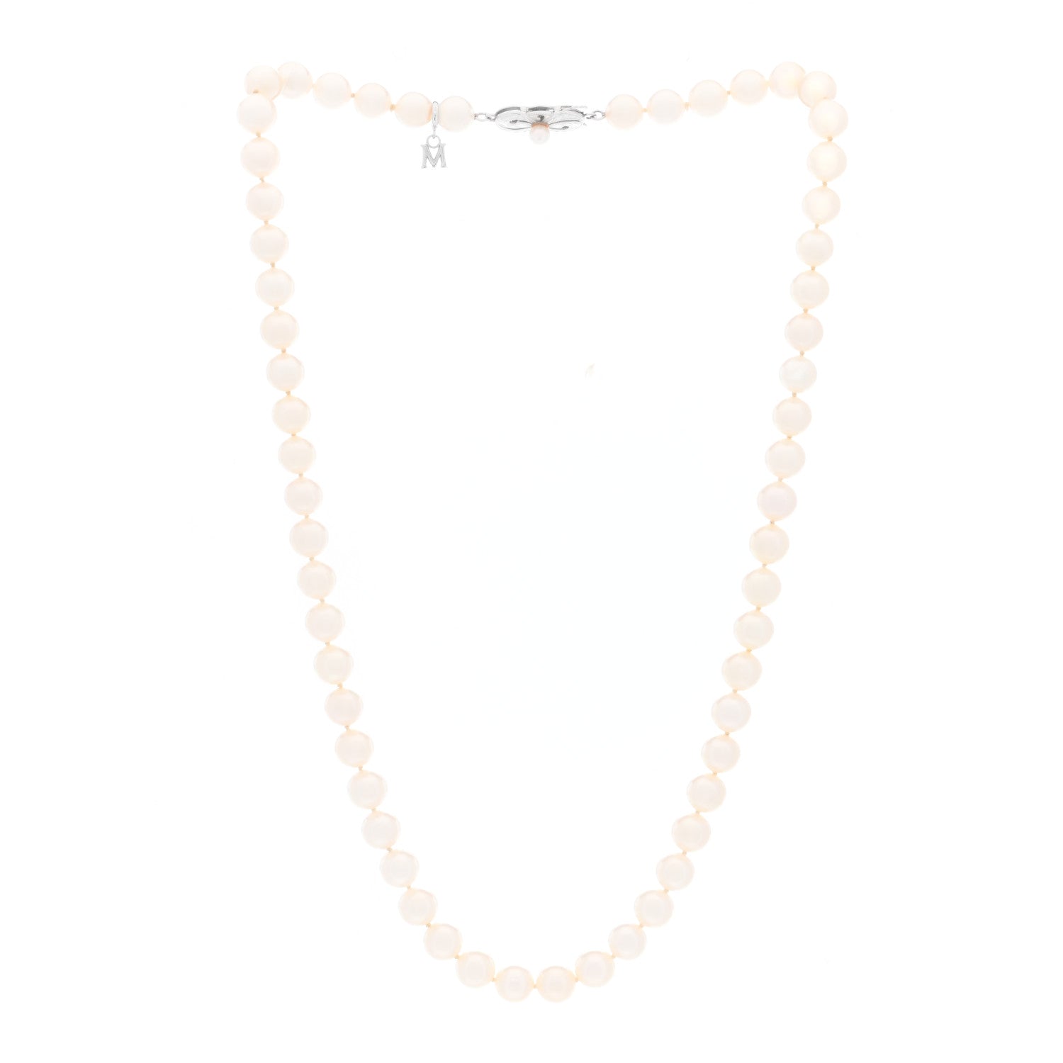 Mikimoto 18K White Gold Akoya Pearl 7-7.5mm Strand Necklace 18.5" 2 of 3