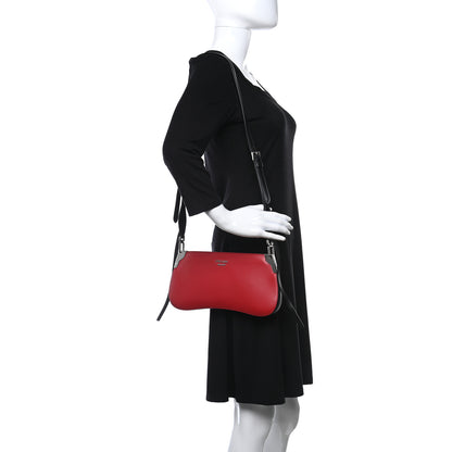Prada City Calfskin Sidonie Crossbody Bag Rosso Black 2 of 9