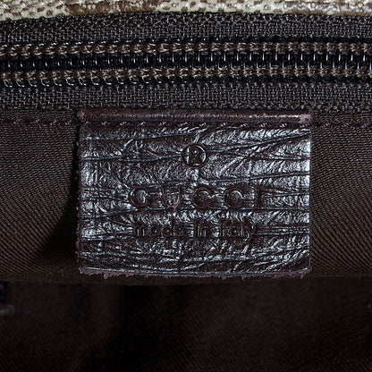 Gucci GG Plus Monogram Web Large Flap Messenger Bag Beige Dark Brown 6 of 7