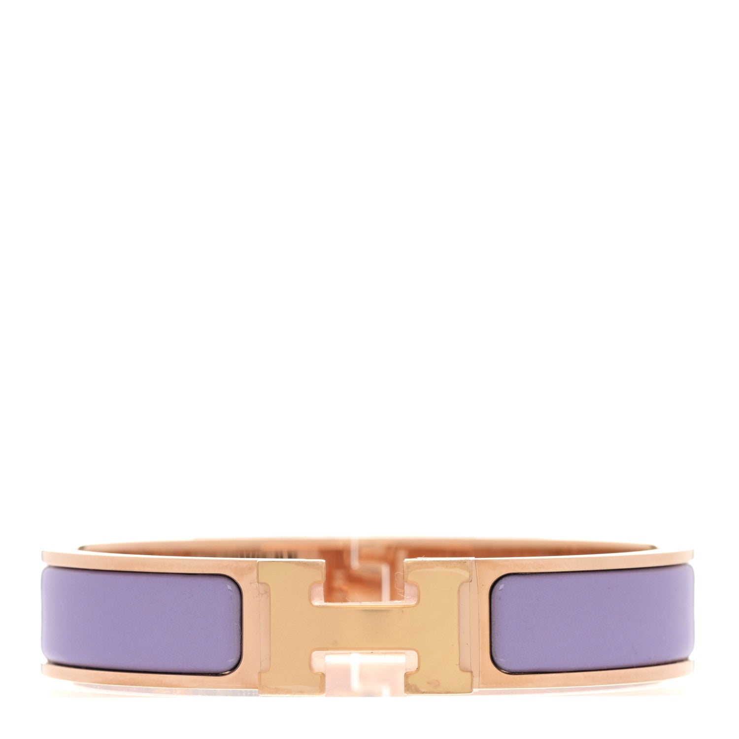 Hermes Enamel Narrow Clic Clac H Bracelet PM Lilas 1 of 4
