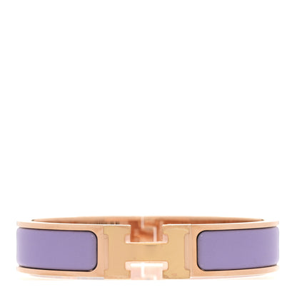 Hermes Enamel Narrow Clic Clac H Bracelet PM Lilas 1 of 4