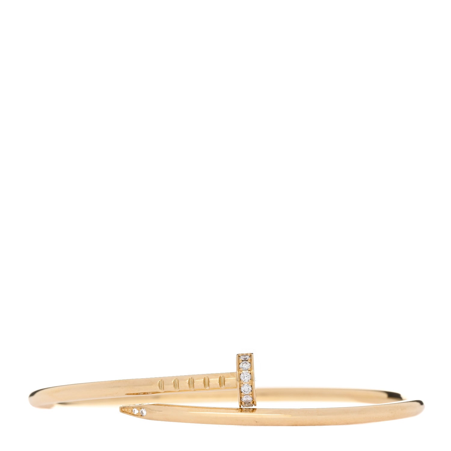 Cartier 18K Yellow Gold Diamond Small Juste Un Clou Bracelet 15 1 of 4