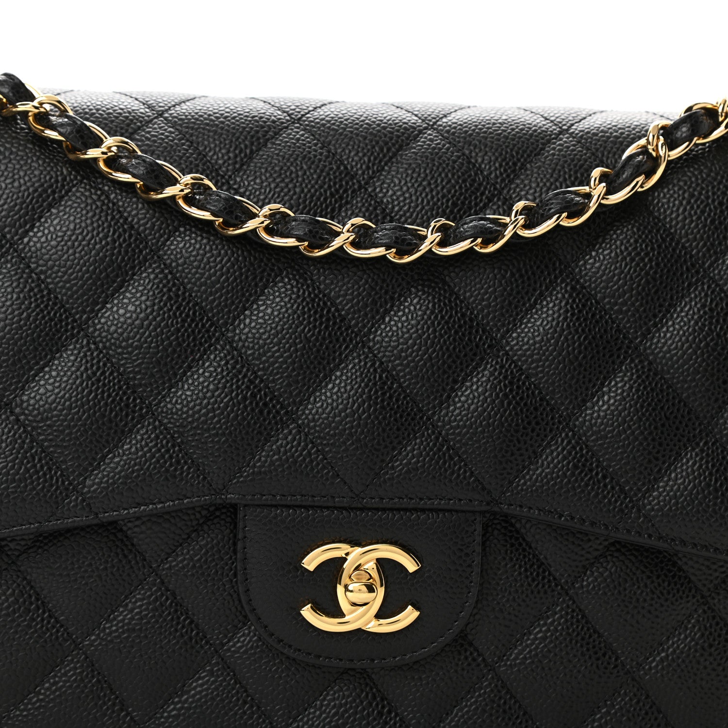 Chanel Caviar Quilted Jumbo Double Flap Black 8 of 11