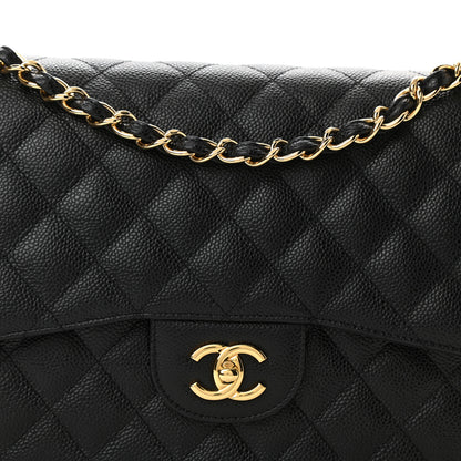 Chanel Caviar Quilted Jumbo Double Flap Black 8 of 11