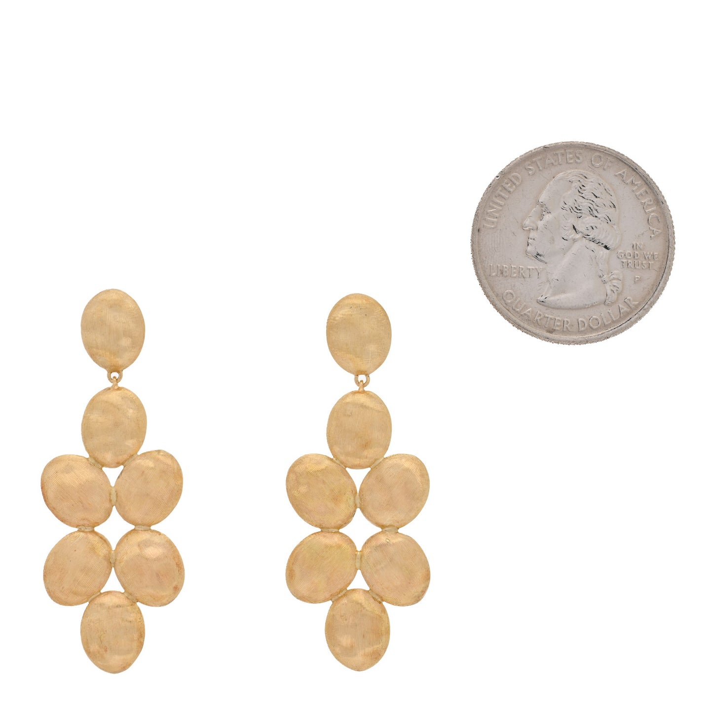 18K Yellow Gold Siviglia Cluster Drop Earrings
