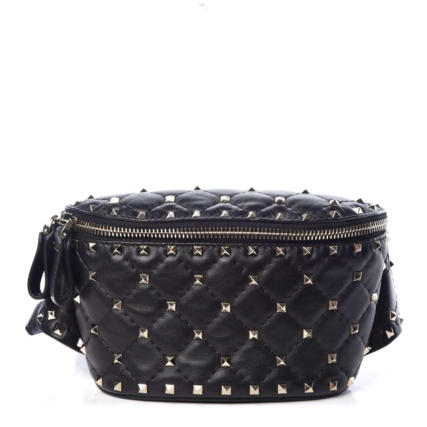 Valentino Garavani Lambskin Rockstud Spike Belt Bag Black 1 of 8