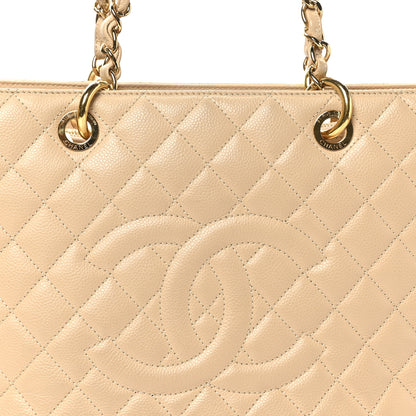 Chanel Caviar Quilted Grand Shopping Tote GST Beige Clair 8 of 10