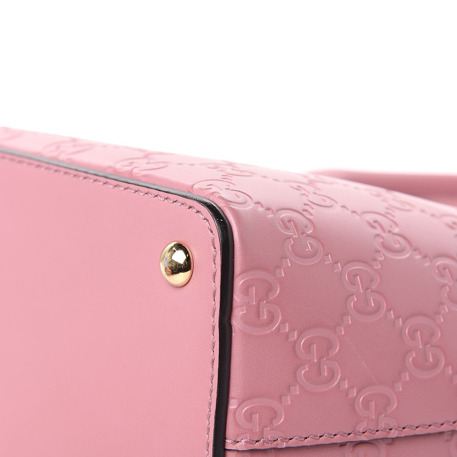 Gucci Guccissima Signature Small Zippered Bucket Tote Rose Baby Candy 11 of 13