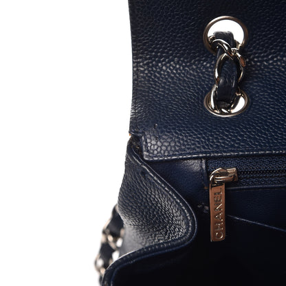 Chanel Caviar Quilted Maxi Single Flap Navy 14 of 16