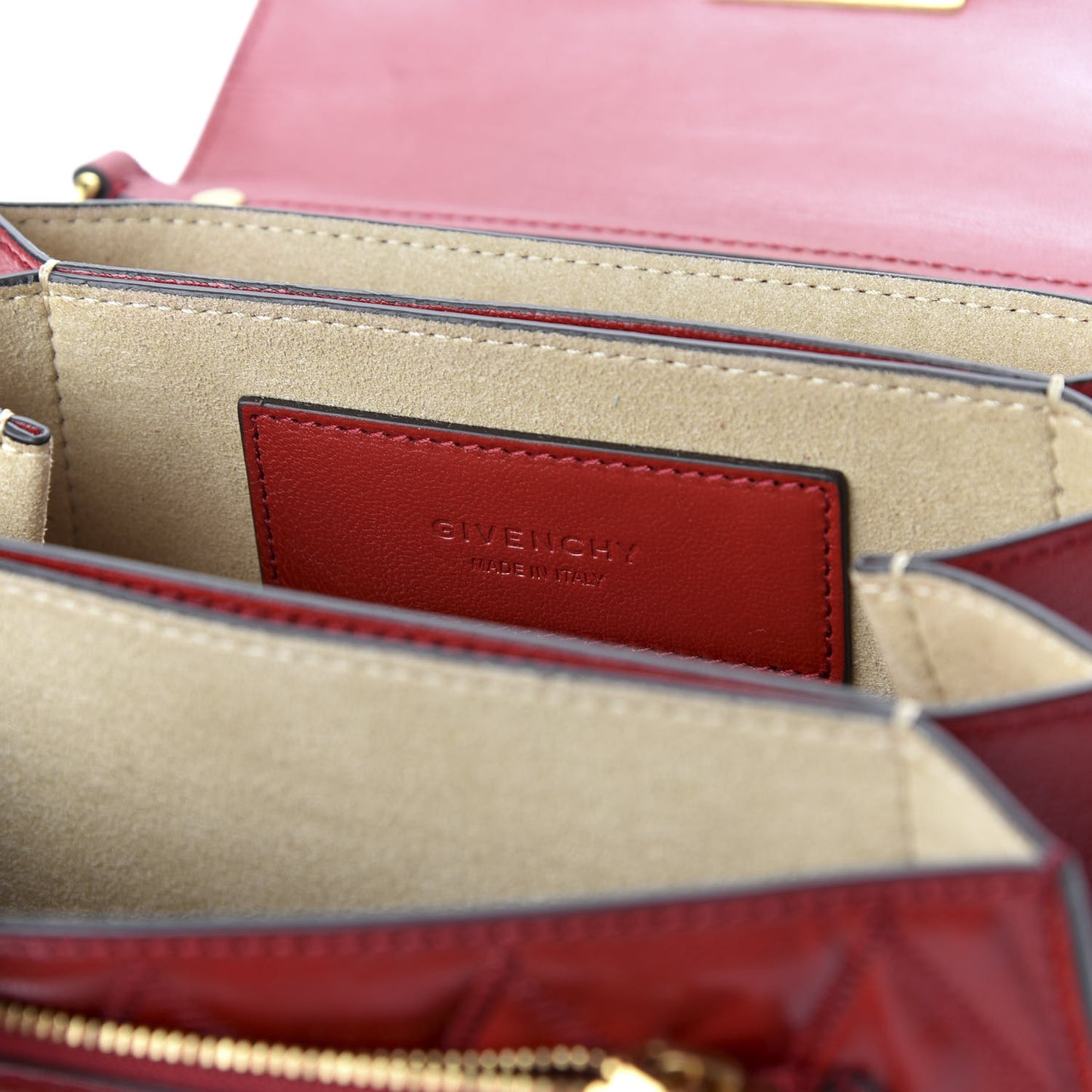 Goatskin Quilted Small GV3 Shoulder Bag Vermilion