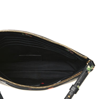 Saint Laurent Calfskin Flower Printed Small Monogram Crossbody Bag Black Multicolor 5 of 16