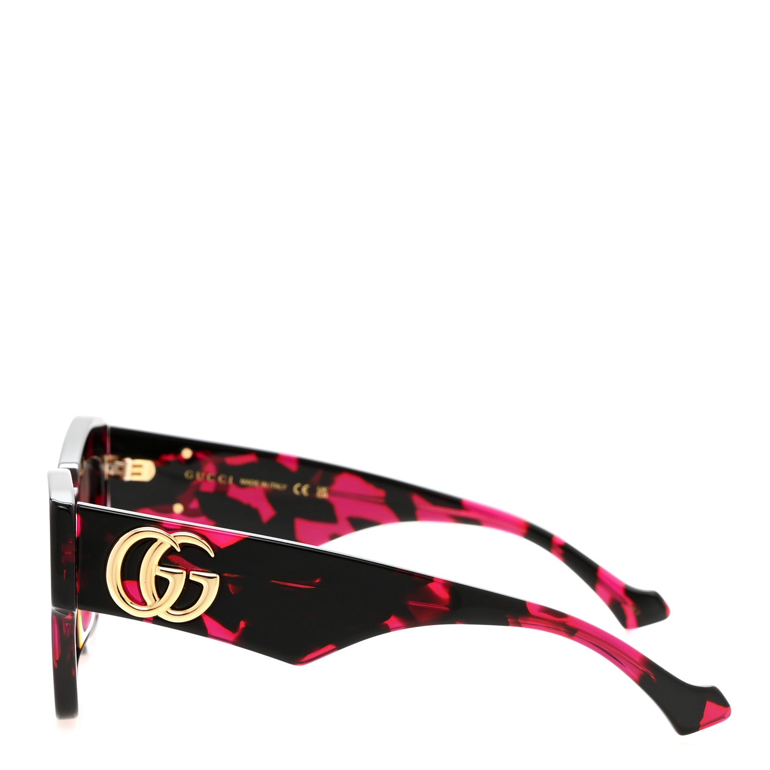 Gucci Acetate Square Frame Sunglasses GG1422S Pink Black 3 of 8