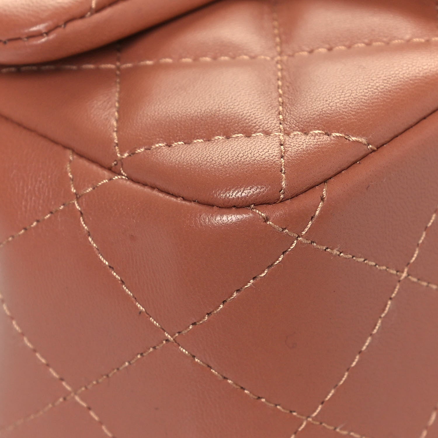 Chanel Lambskin Quilted Mini Square Flap Brown 9 of 13