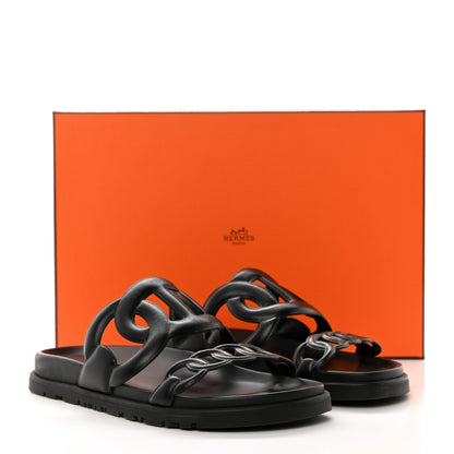 Hermes Nappa Extra Sandals 35 Black 9 of 9