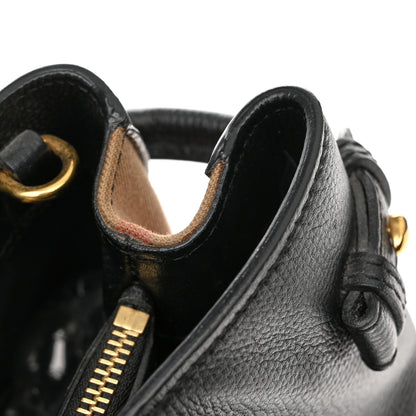 Burberry Grainy Calfskin House Check Medium Banner Tote Black 14 of 14