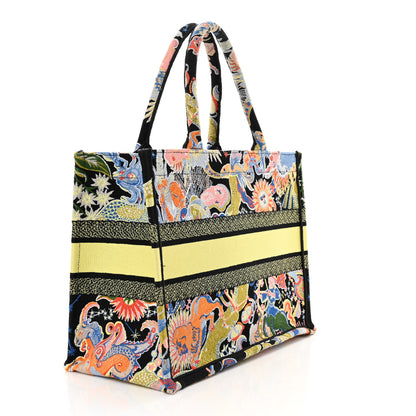 Christian Dior Canvas Zodiac Fantastico Embroidered Medium Book Tote Black Multicolor 3 of 13