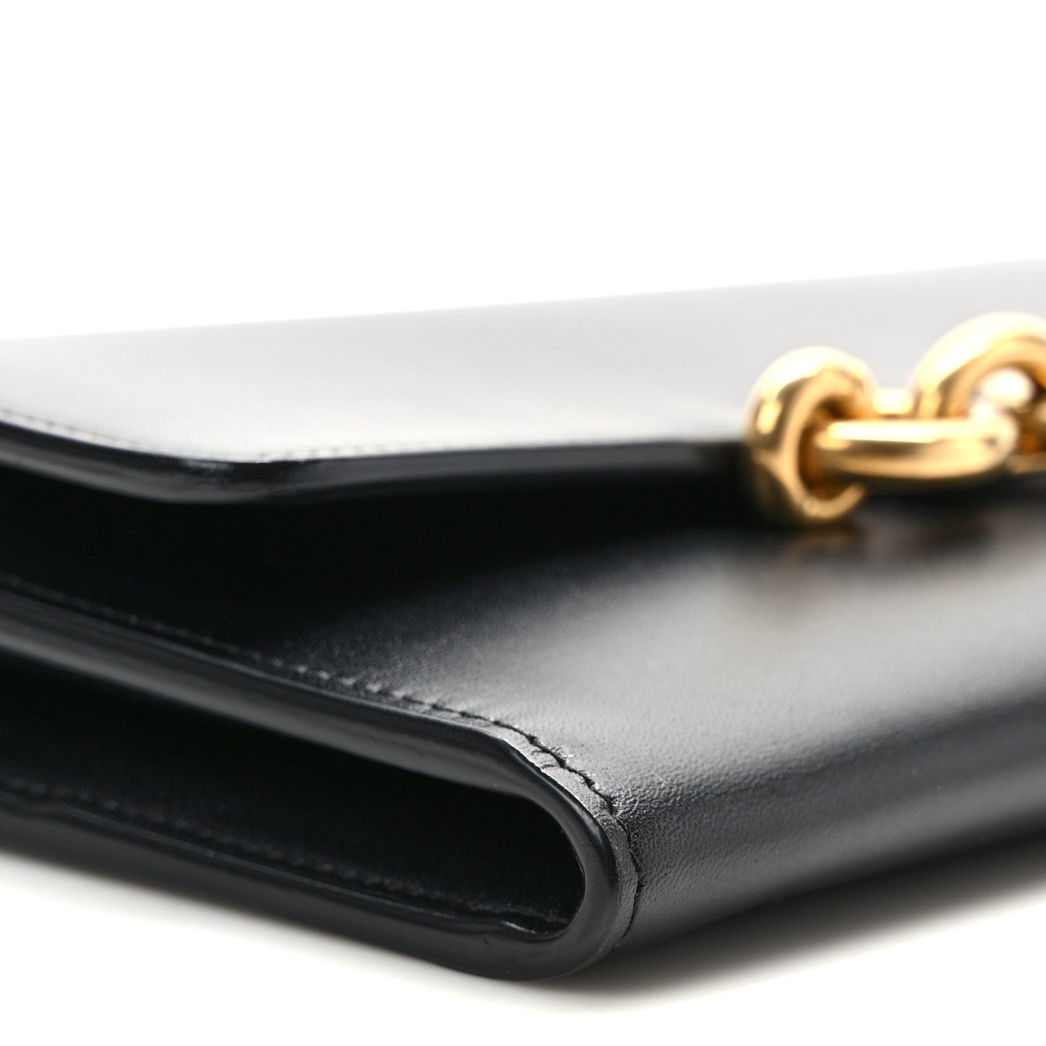 Saint Laurent Smooth Calfskin Le Maillon Chain Wallet Black 7 of 9