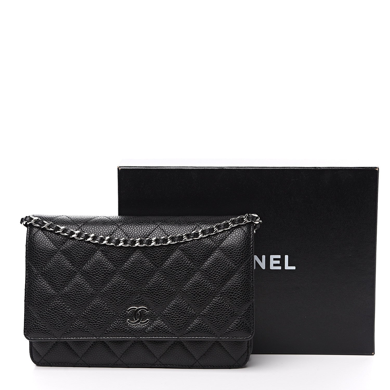 Chanel Caviar Quilted Wallet On Chain WOC Black 11 of 11