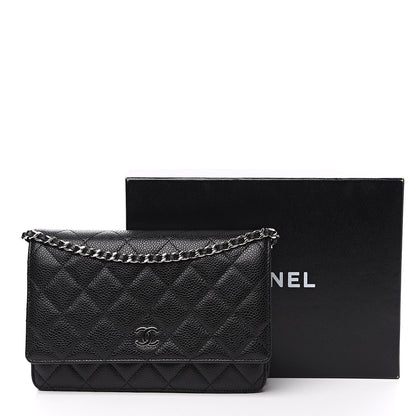 Chanel Caviar Quilted Wallet On Chain WOC Black 11 of 11