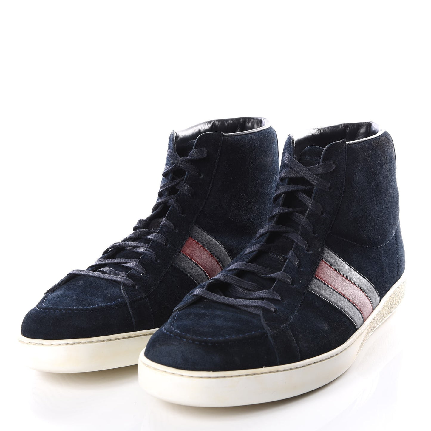 Suede Web High Top Sneakers 11 Blue