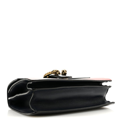 Gucci Moon Calfskin Bamboo Web Medium Dionysus Top Handle Bag Blue Emerald Hibiscus Red 4 of 13
